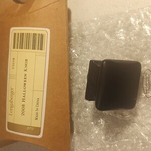 Longaberger 2008 Halloween Knob, Black New in Original Package Item #23608